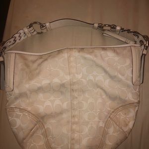 Large coach braided white hobo